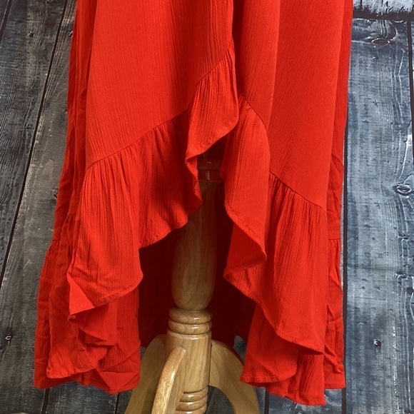 City Chic High Low Tigerlily Ruffle Maxi Dress Size 14 XS Feminine Vacation Sexy - Picture 11 of 15